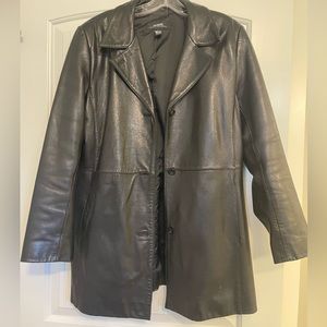 Alfani genuine leather jacket. Women’s size L